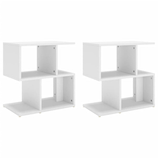 Nachttische Weiß, 2er-Set