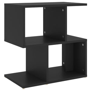 Schwarzer Nachttisch 50x30 cm