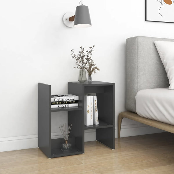 Nachttische Grau 2er Set Holz