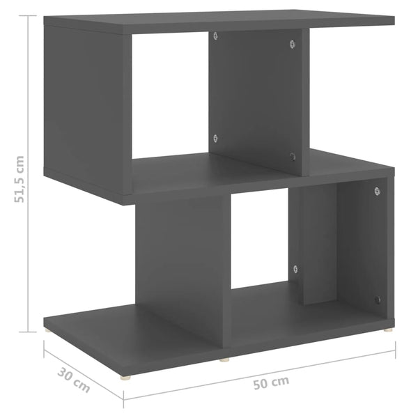 Nachttische Grau 2er Set Holz
