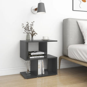Nachttische Grau 2er Set Holz