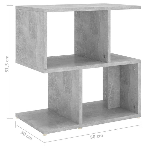 Betongrauer Nachttisch 50x30 cm