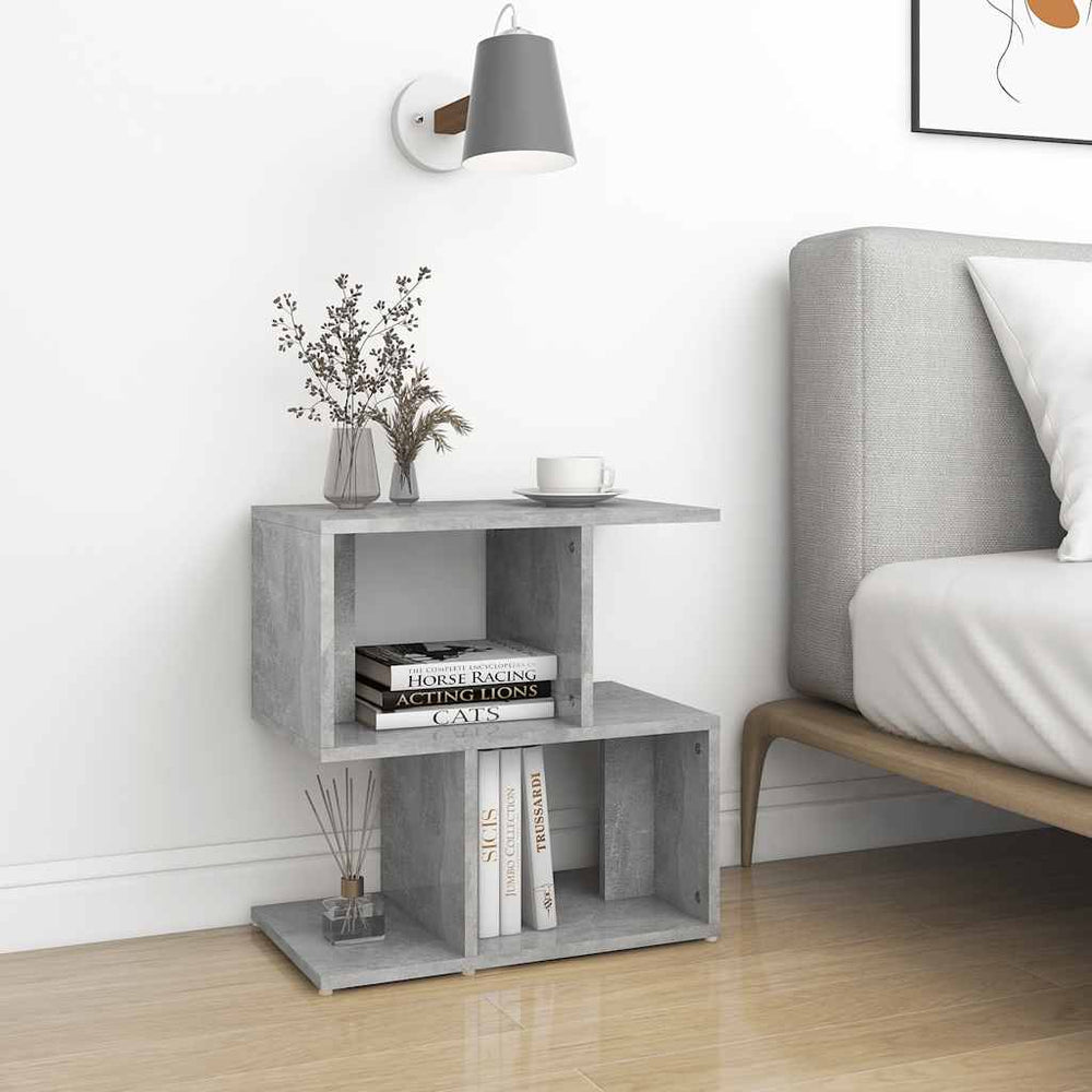 vidaXL Bedside Cabinet Concrete Gray 50x30x51.5 cm Engineered Wood