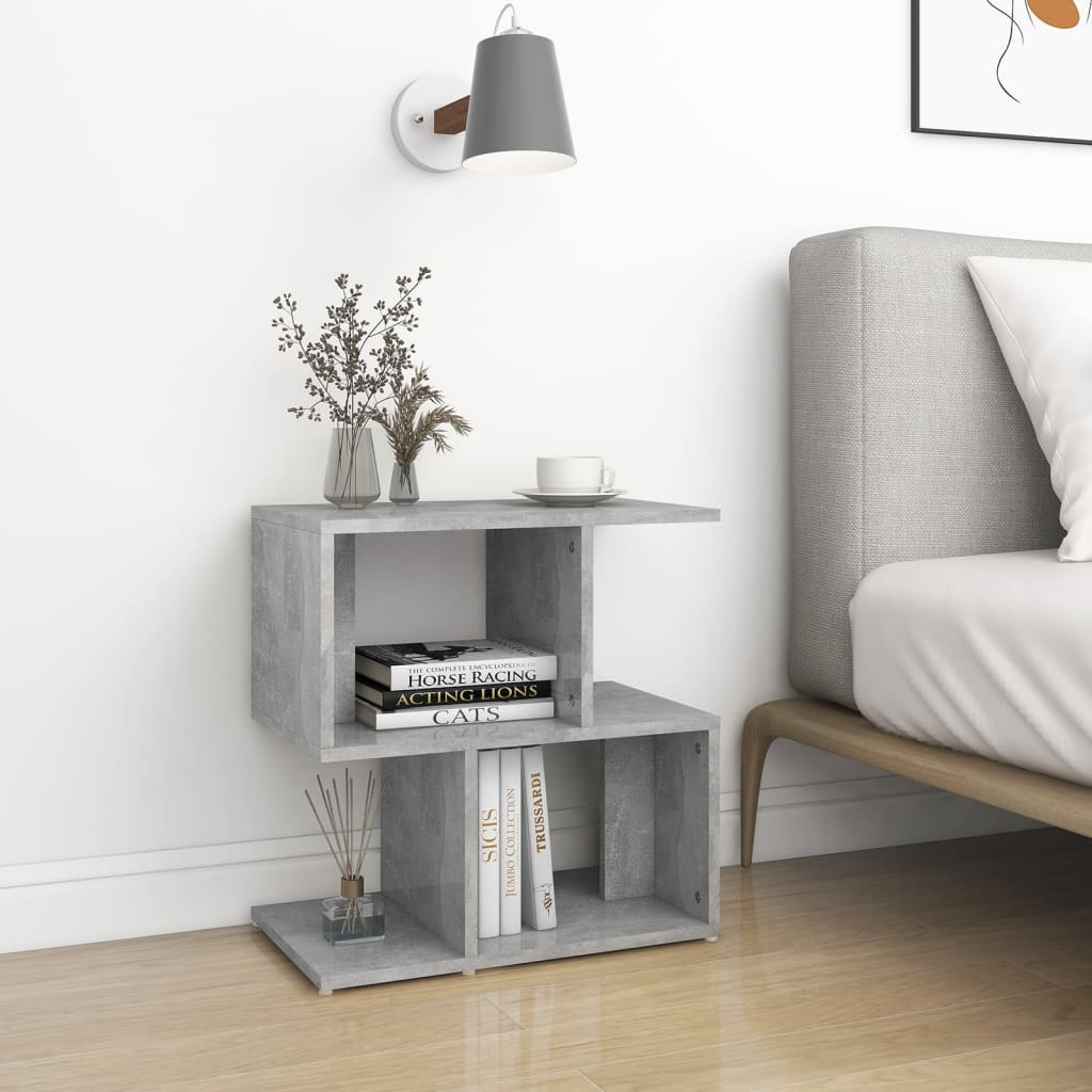 Betongraue Nachttische, 2er-Set