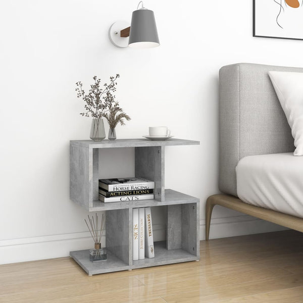 Betongraue Nachttische, 2er-Set