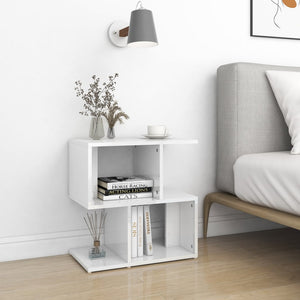 Hochglanz Weiß Nachttisch 50 cm