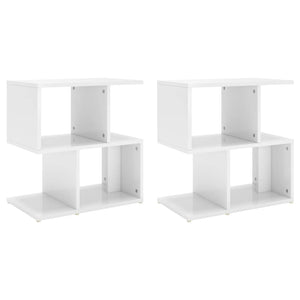 vidaXL Tables de chevet 2 pcs Blanc brillant 50x30x51,5 cm Bois d'ingénierie