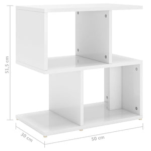 vidaXL Tables de chevet 2 pcs Blanc brillant 50x30x51,5 cm Bois d'ingénierie