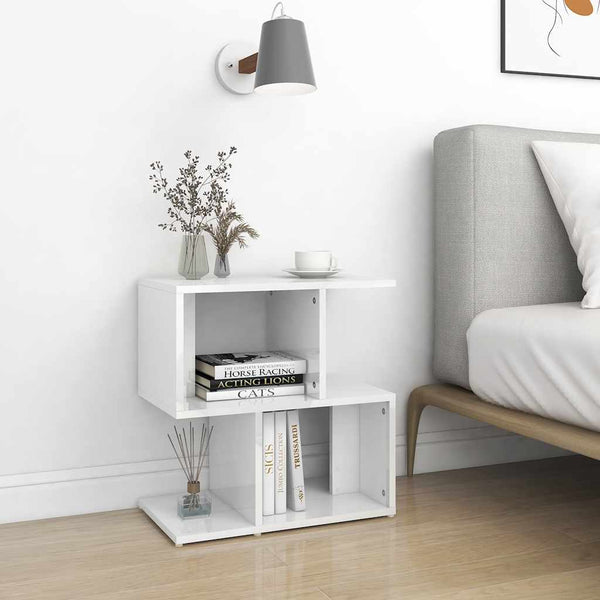 vidaXL Tables de chevet 2 pcs Blanc brillant 50x30x51,5 cm Bois d'ingénierie