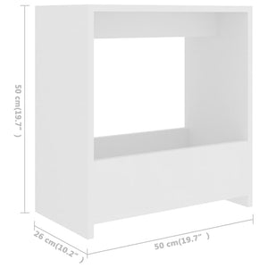 Weißer Beistelltisch 50x26x50 cm