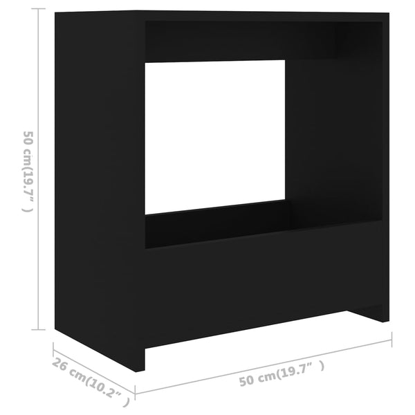 Schwarzer Beistelltisch 50x26x50 cm