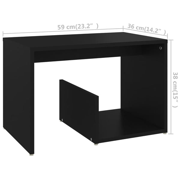 Schwarzer Beistelltisch 59x36x38 cm