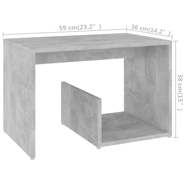 Beistelltisch Betongrau 59x36x38 cm