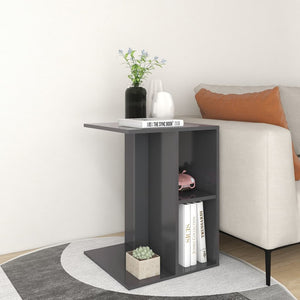 Grauer Beistelltisch 60x40x45 cm