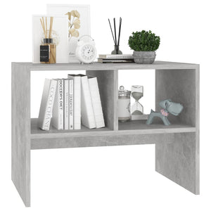 vidaXL Table d'appoint gris béton 60x40x45 cm Bois d'ingénierie