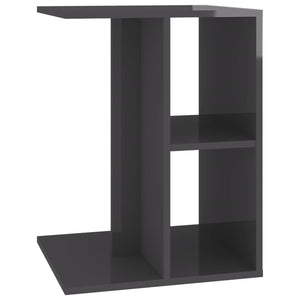 Hochglanz Grau Beistelltisch 60x40x45 cm