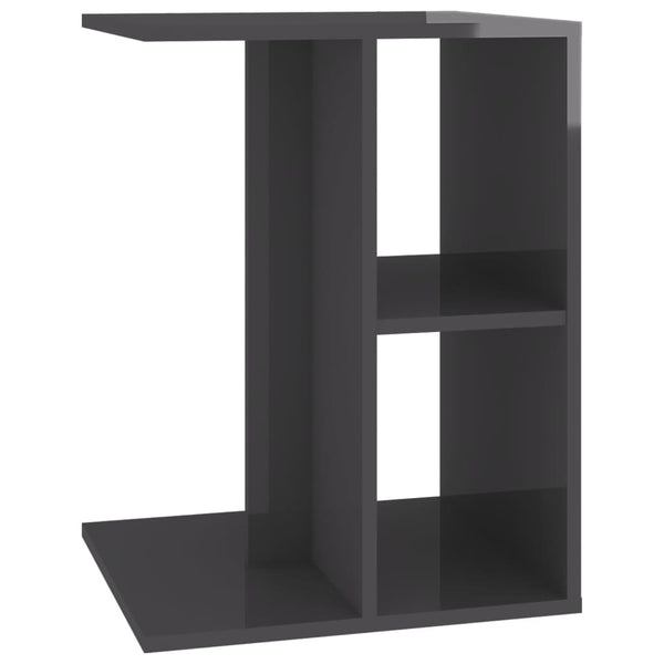 Hochglanz Grau Beistelltisch 60x40x45 cm