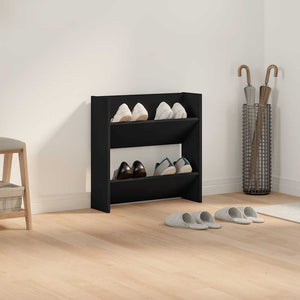 Schwarzer Wand-Schuhschrank 60 cm