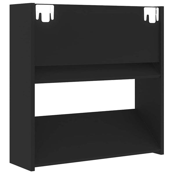 Schwarzer Wand-Schuhschrank 60 cm