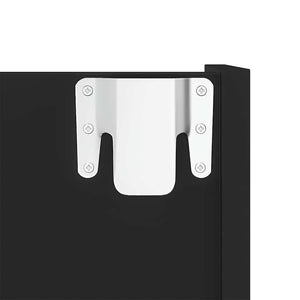 Schwarzer Wand-Schuhschrank 60 cm