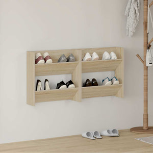 Wand Schuhschrank Sonoma Eiche, 2er Set