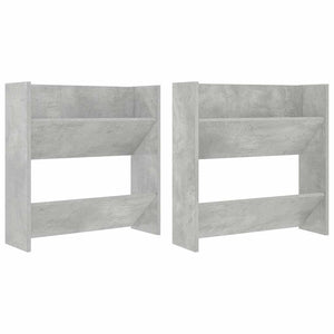 Wand-Schuhschränke, Betongrau, 2er-Set