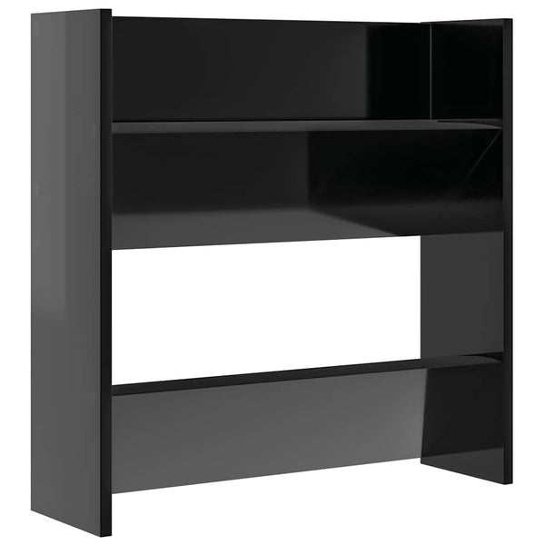 Wand-Schuhschränke, Hochglanz Schwarz, 4er-Set
