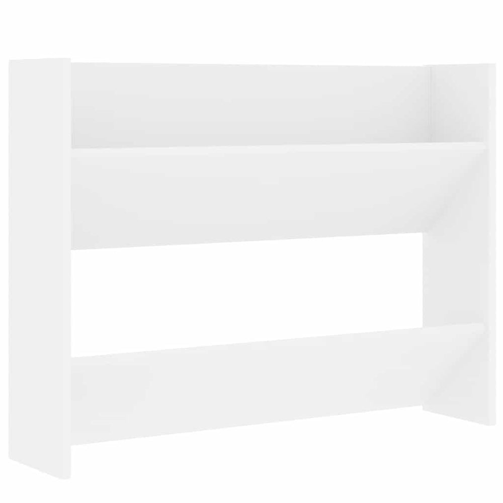 vidaXL Wall-Mounted Shoe Cabinet White 80x18x60 cm Engineered Wood