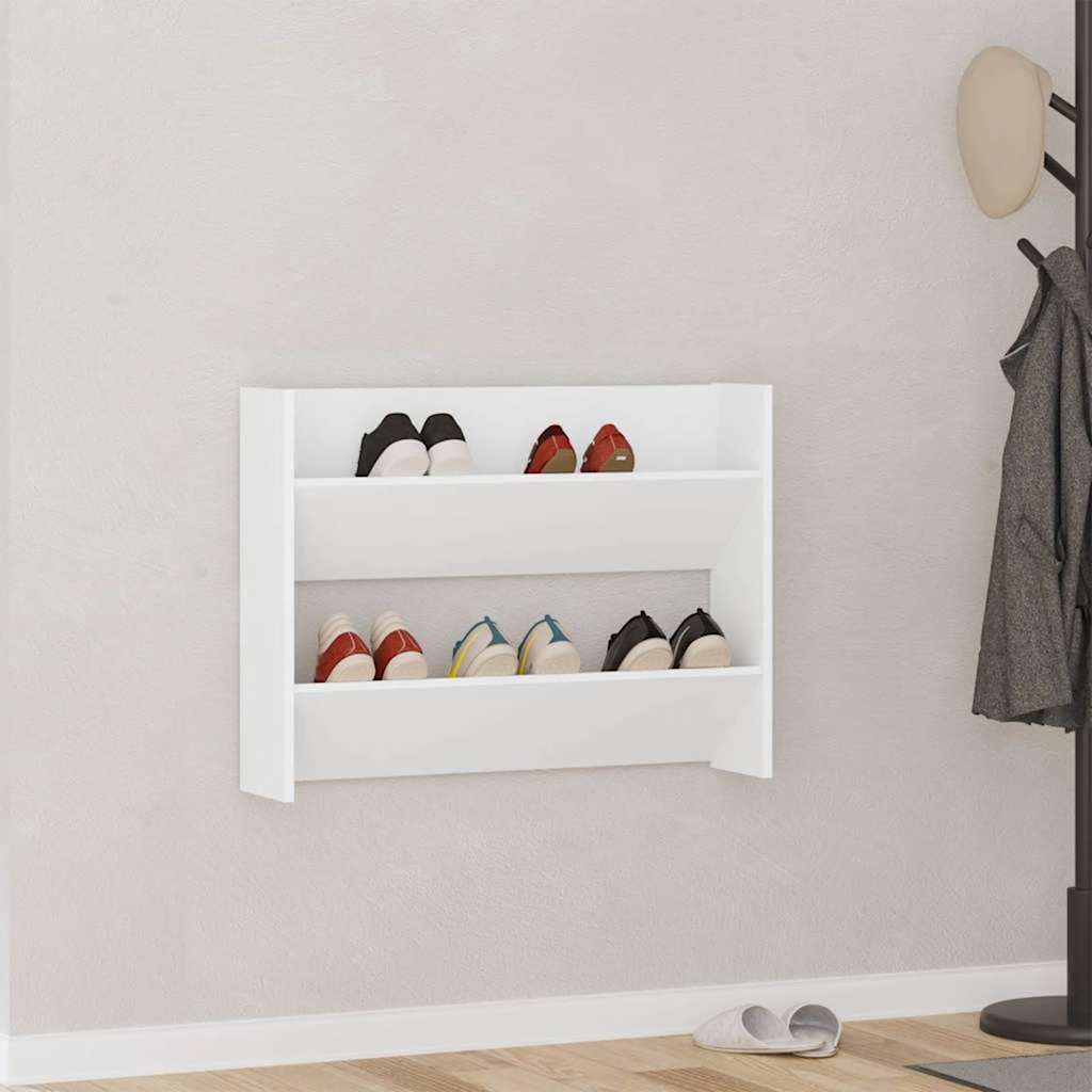 Wand Schuhschrank Weiß 80cm