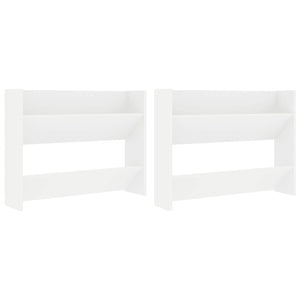 Weiße Wand-Schuhschränke, 2er Set