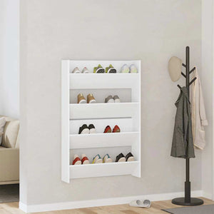 Weiße Wand-Schuhschränke, 2er Set