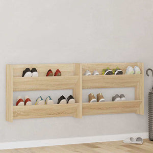 Wand-Schuhschränke Sonoma-Eiche, 2er-Set