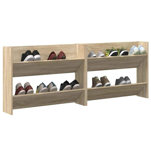 Wand-Schuhschränke Sonoma-Eiche, 2er-Set