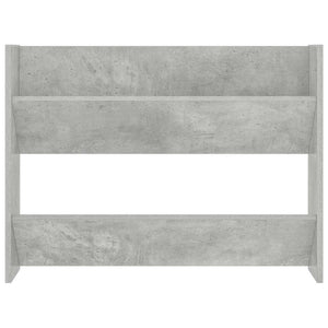 vidaXL Meuble à chaussures mural gris béton 80x18x60 cm bois d'ingénierie