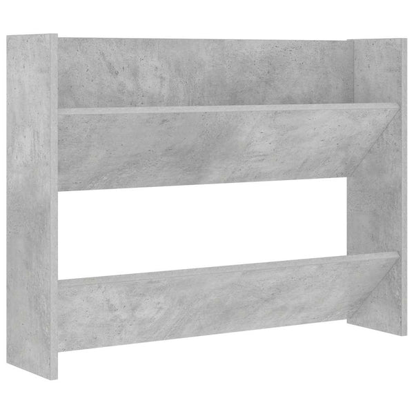 Wand-Schuhschrank Betongrau, 2er Set