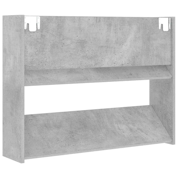 Wand-Schuhschrank Betongrau, 2er Set