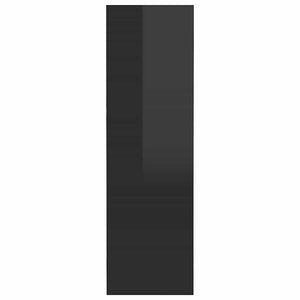 Wand Schuhschrank Schwarz Hochglanz, 2er Set