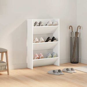 Wand Schuhschrank Weiß Holz 60x90cm