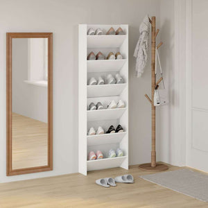 Wand Schuhschrank Set, Weiß, 2er