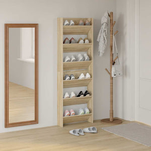 Wand Schuhschrank Sonoma Eiche, 2er Set