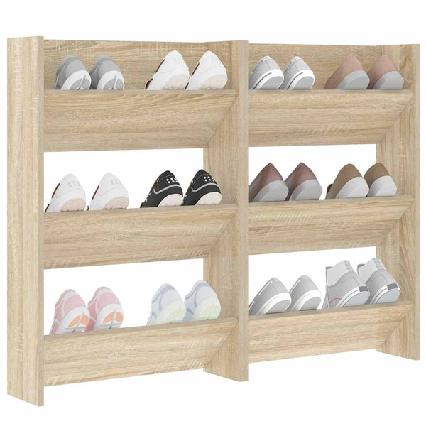 Wand Schuhschrank Sonoma Eiche, 2er Set