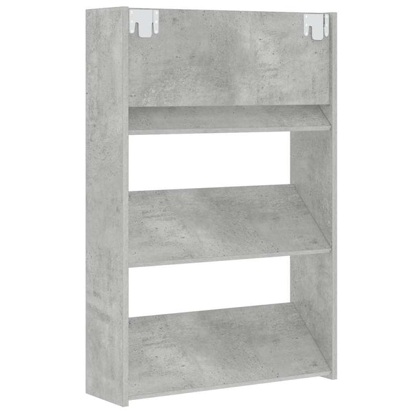 Wand-Schuhschränke, Betongrau, 2er Set