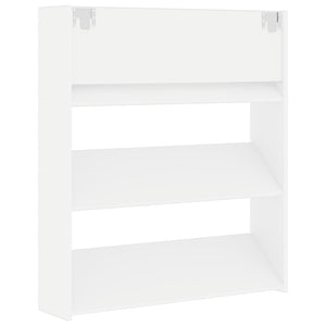 vidaXL Meuble à chaussures mural Blanc 80x18x90 cm Bois d'ingénierie