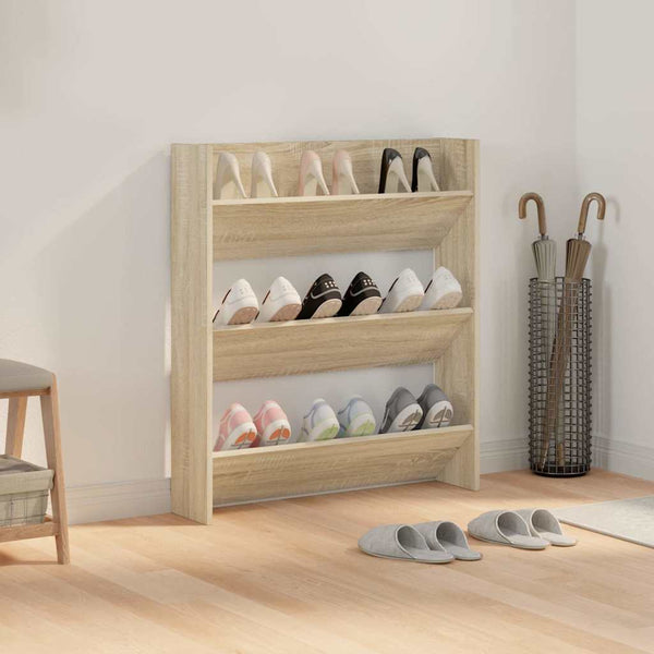 Wand Schuhschrank Sonoma Eiche 80x90 cm