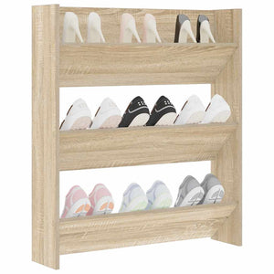 Wand Schuhschrank Sonoma Eiche 80x90 cm