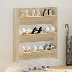 Wand Schuhschrank Sonoma Eiche 80x90 cm