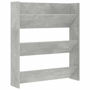 Betongrauer Wand-Schuhschrank 80cm