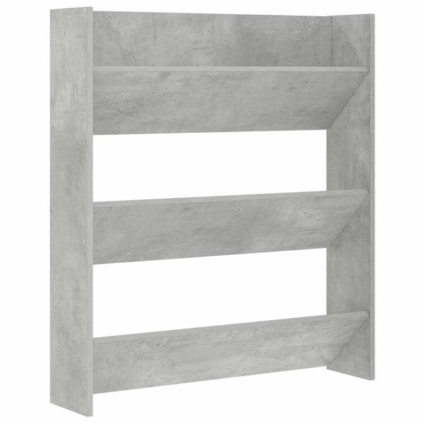 Betongrauer Wand-Schuhschrank 80cm
