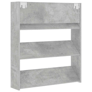 Betongrauer Wand-Schuhschrank 80cm
