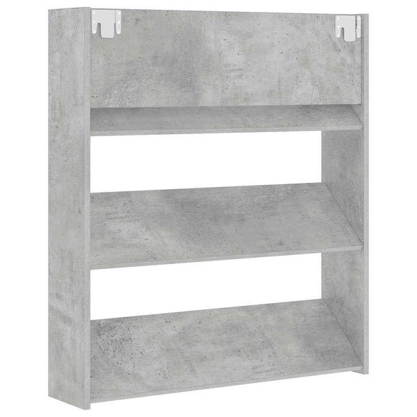 Betongrauer Wand-Schuhschrank 80cm